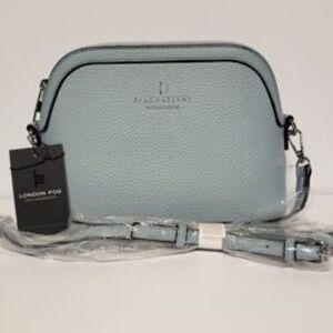 LONDON FOG Women's Bag Ellie Dome Crossbody Denim Blue NEW